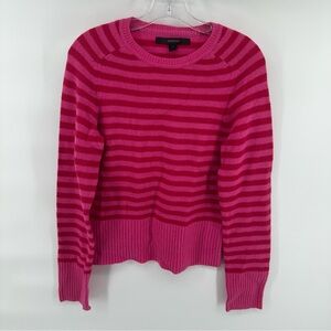 Express lambs wool pink red stripe sweater Valentine’s Day career teacher M